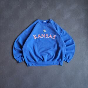 Vintage Kansas Jayhawks Blue Sweatshirt XL